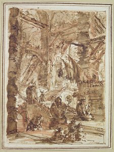 Vorbereitende Zeichnung für Platte Nummer VIII der Serie 